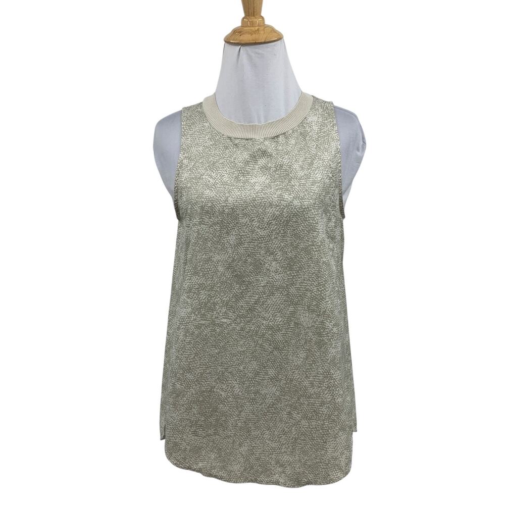 Athleta Tank Top Women XS Extra Small Multi Zephyr Print Sleeveless Curved Hem
